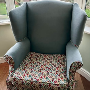 Upholstery project completed by Creature Comforts Upholstery