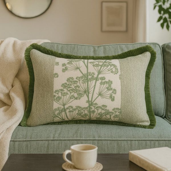 Bespoke patterned cushion made by Creature Comforts Upholstery
