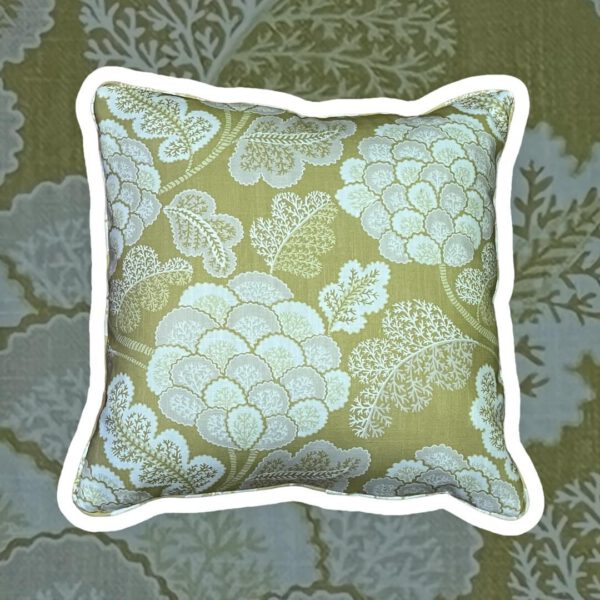 Bespoke patterned cushion made by Creature Comforts Upholstery