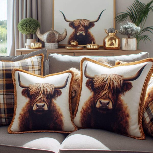 Bespoke patterned cushion made by Creature Comforts Upholstery