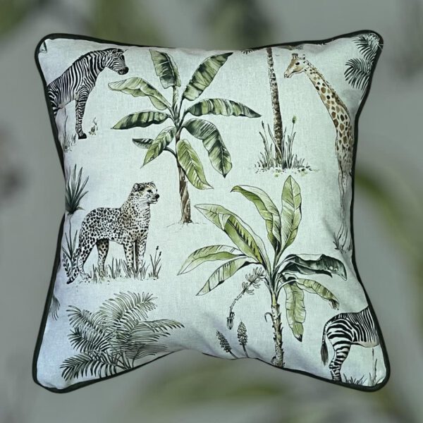 Bespoke patterned cushion made by Creature Comforts Upholstery