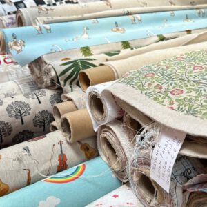 Designer upholstery fabric sample from Creature Comforts Upholstery