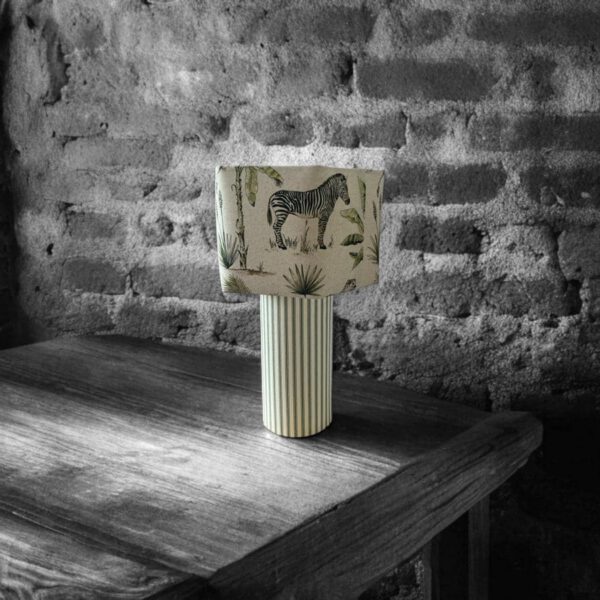 Handmade fabric lampshade by Creature Comforts Upholstery