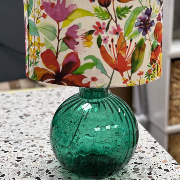Handmade fabric lampshade by Creature Comforts Upholstery
