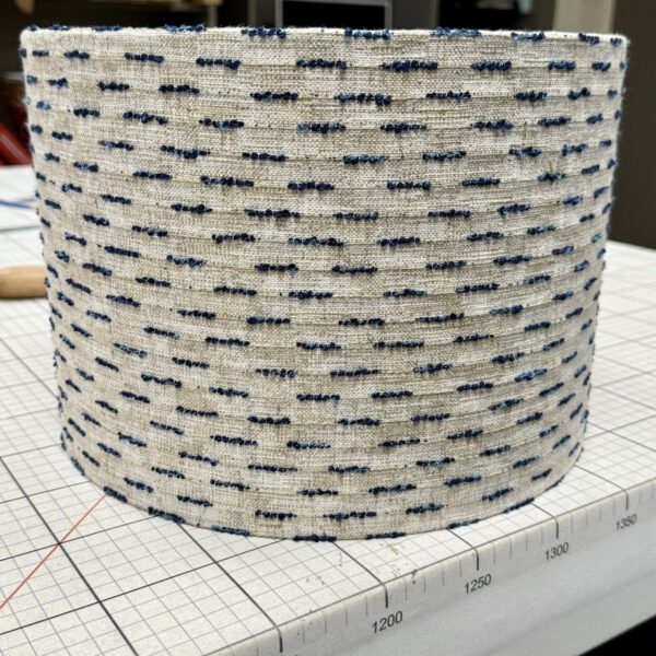 Handmade fabric lampshade by Creature Comforts Upholstery